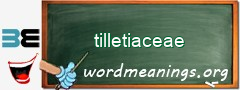 WordMeaning blackboard for tilletiaceae